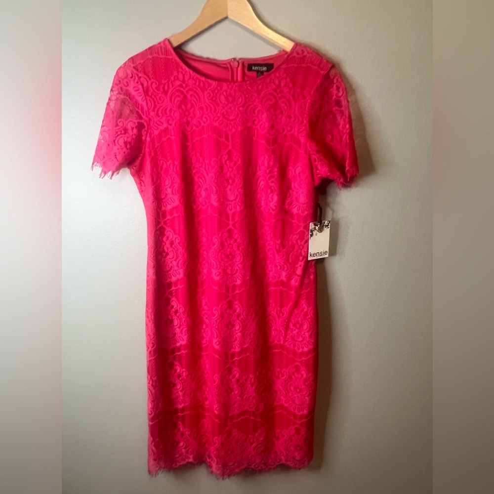 Kensie scallop lace sheath dress size 12